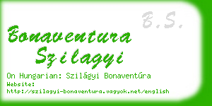 bonaventura szilagyi business card